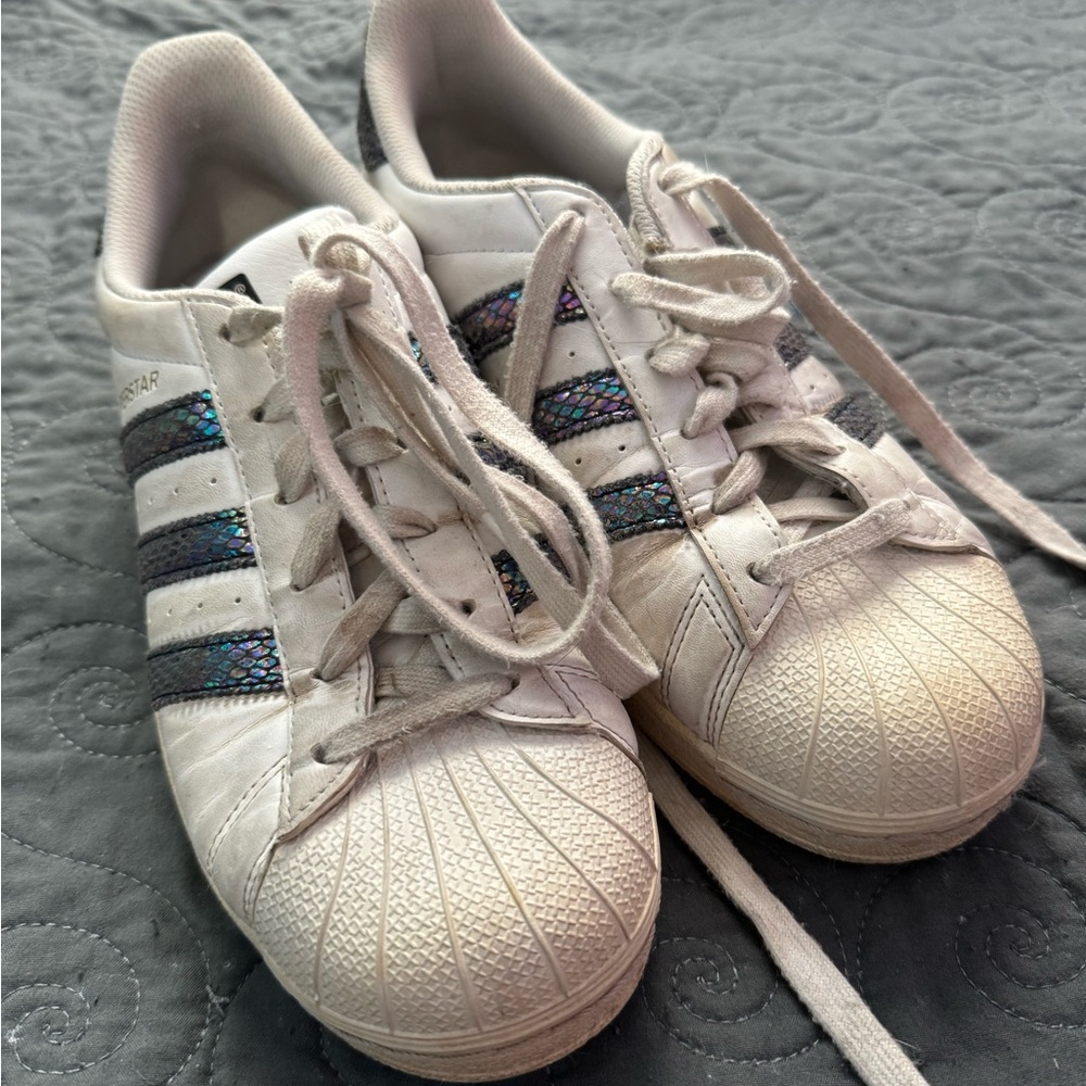 Adidas Superstars Rainbow Metallic Snake Stripe